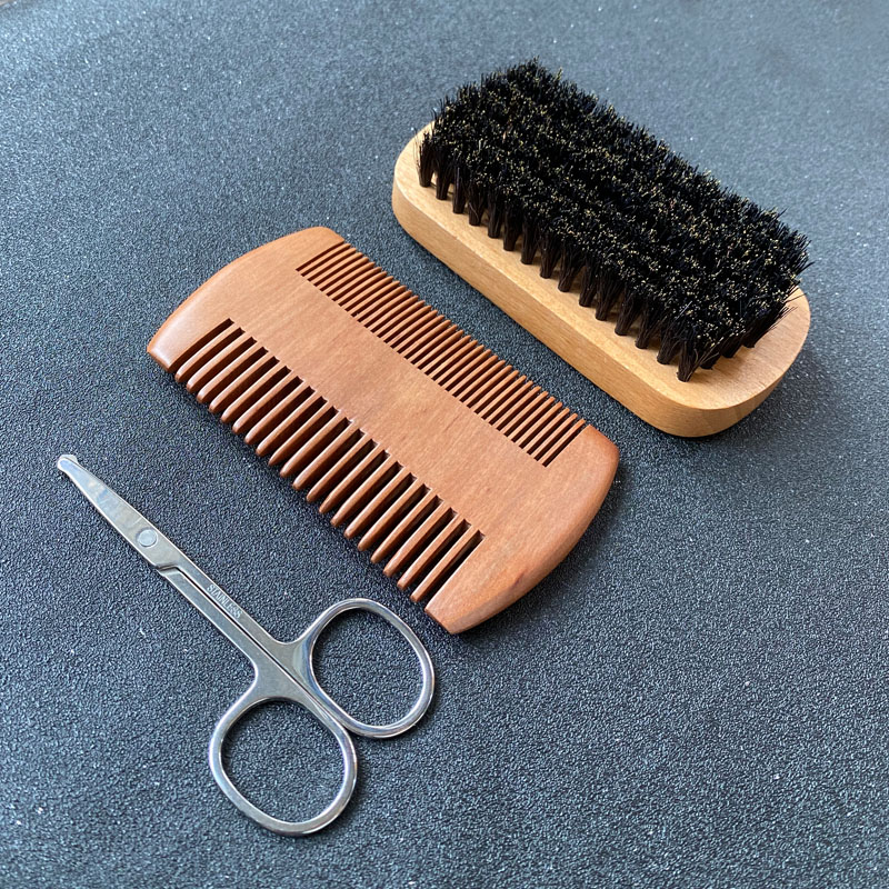 Men'S Grooming Product - Set Perawatan Jenggot Pria, Sikat Jenggot,