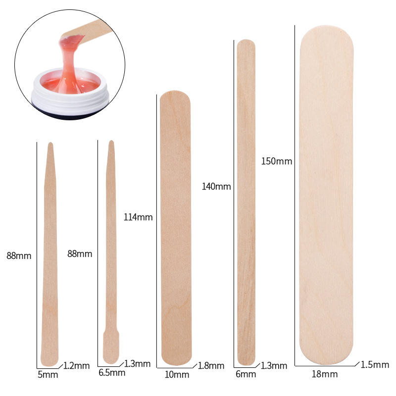 Hair Wax Stick - Depresor lidah kayu Waxing sekali pakai,