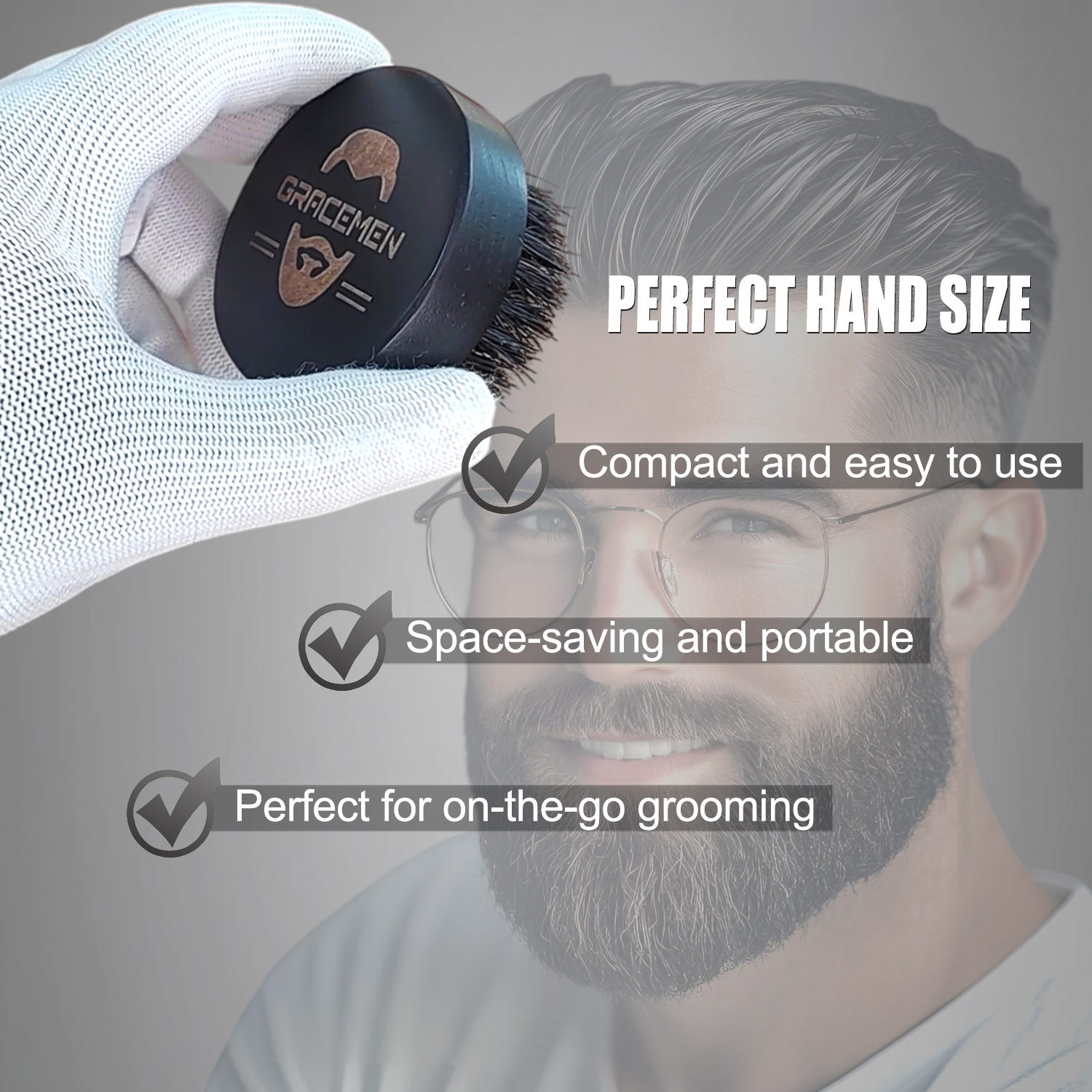 Sikat Jenggot Bulat untuk Pria - Men'S Grooming Product ulasan dan harga